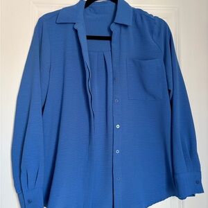 Blue Button-Up Shirt